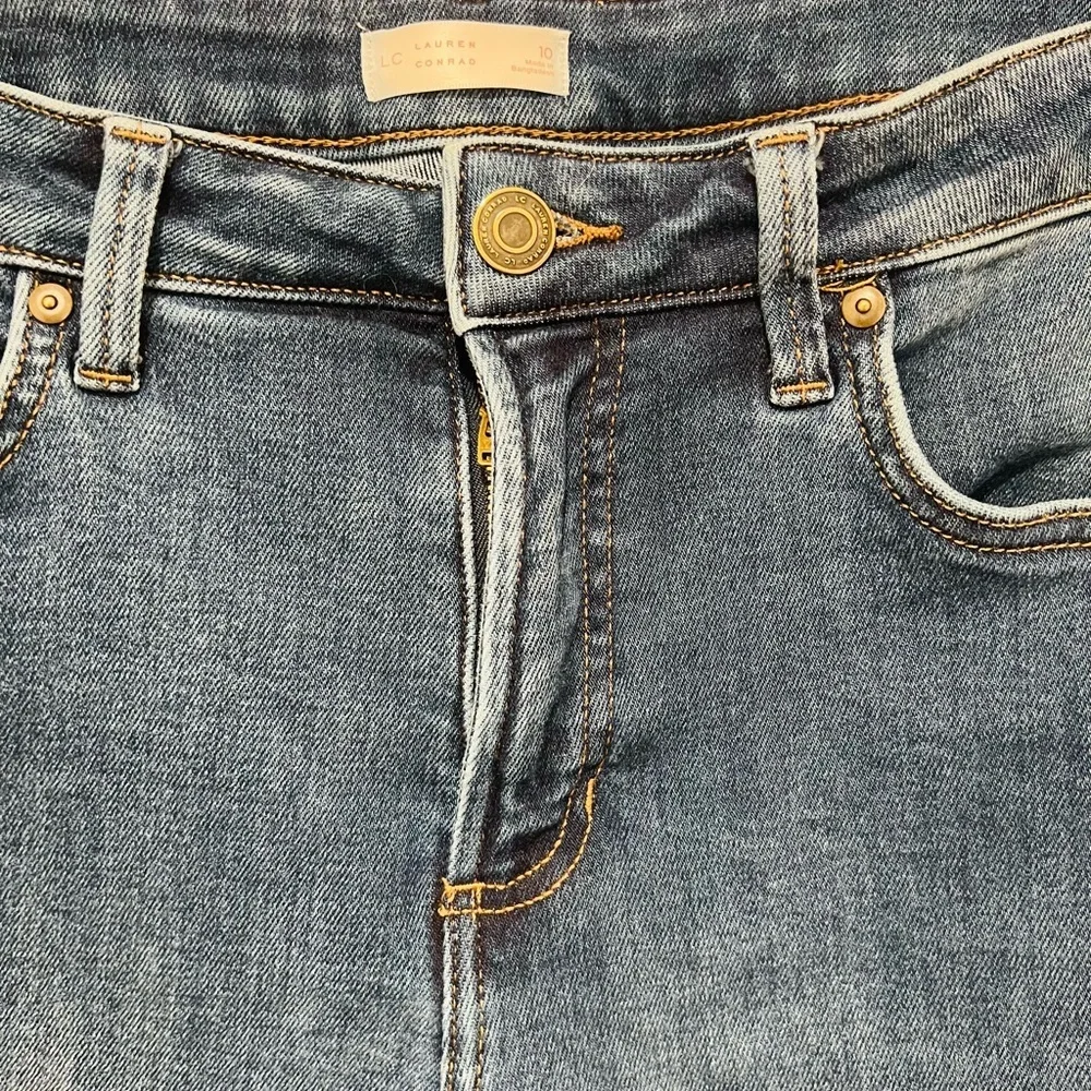 LC Lauren Conrad Jeans Skinny Stretch Mid Rise Womens Sz 10 Blue - Picture 2 of 9